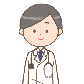 優しく微笑んでいるドクター